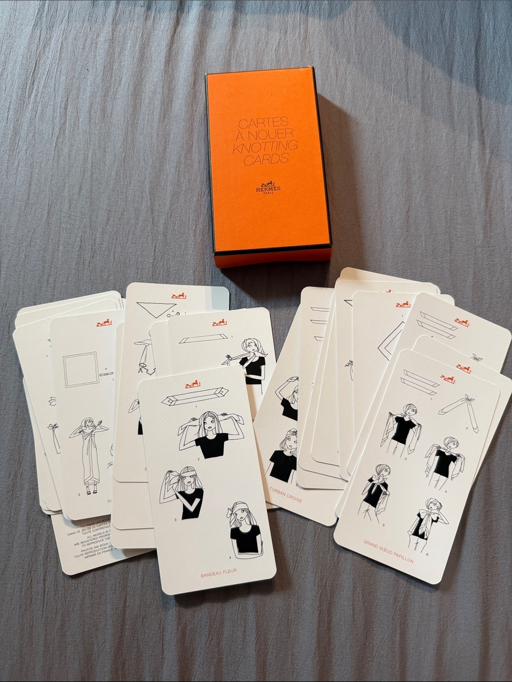 Hermes knotting cards